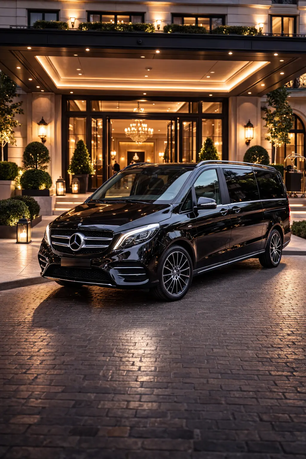 Luxury private transfer in Rome with executive vehicle and professional chauffeur